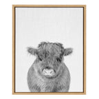Sylvie Calf 4 Framed Canvas by Simon Te of Tai Prints