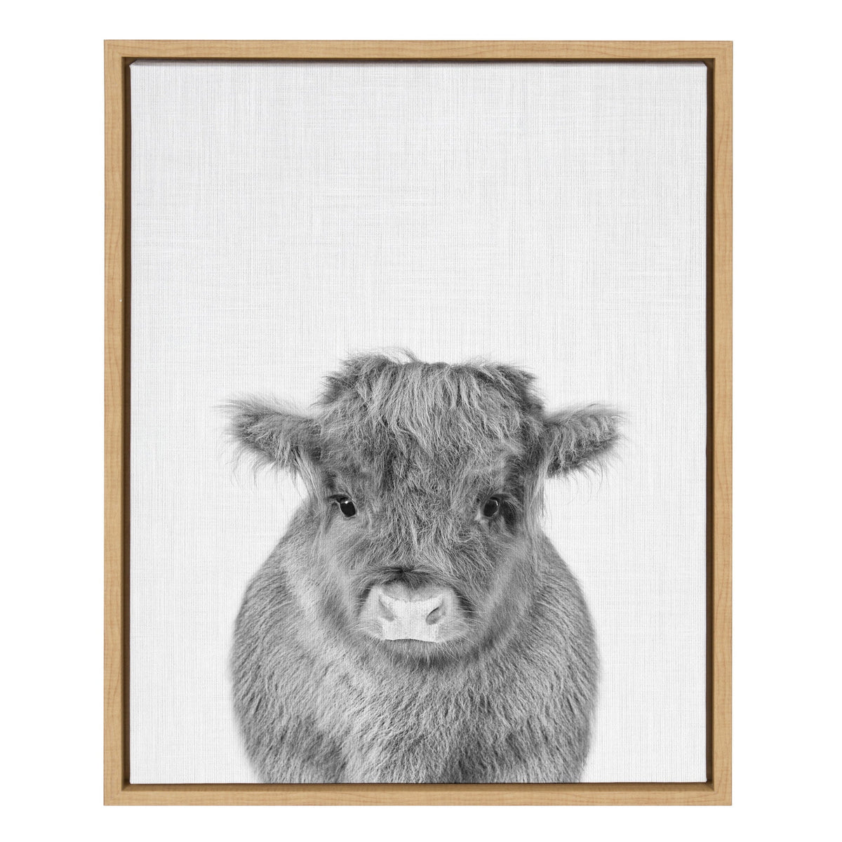 Sylvie Calf 4 Framed Canvas by Simon Te of Tai Prints