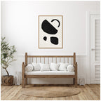 Sylvie Black Geometric Abstract 2 Framed Canvas by July Art Prints