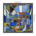 Sylvie Retro Current Framed Canvas by Leah Nadeau