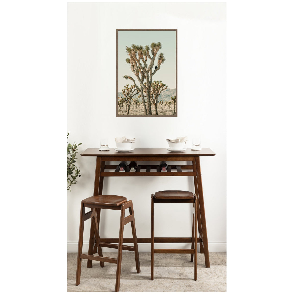 Joshua Tree With Crow by Alicia Bock Framed Canvas Wall Art Print