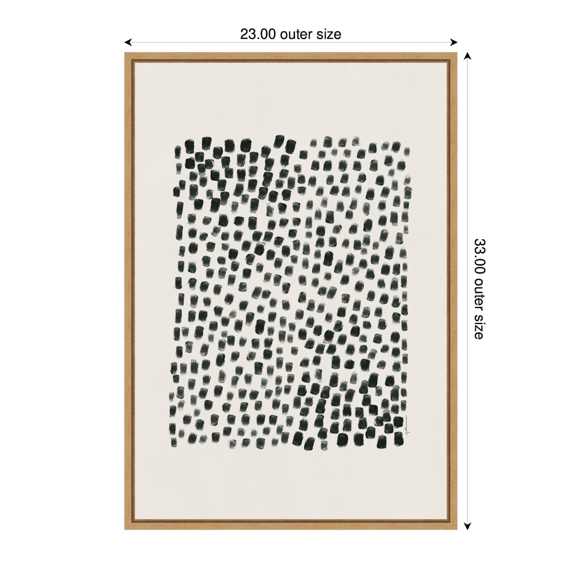 Abstract Black by Gabrielly Guedes Framed Canvas Wall Art Print