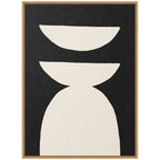 Sylvie White Geometric Abstract Framed Canvas by July Art Prints