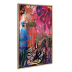 Sylvie Beaded NC Abstract 612 Framed Canvas by Nikki Chu
