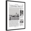 Connecticut Article by Megan Ryan Framed Canvas Wall Art Print