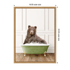 Sylvie Mother Bear in Transitional Bathtub Framed Canvas by Amy Peterson