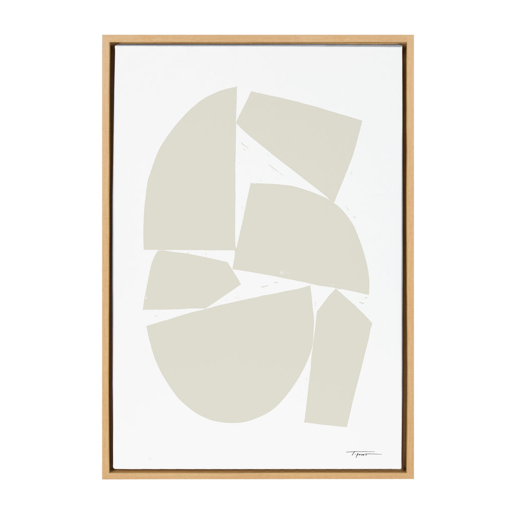 Sylvie Constructed I Neutral Framed Canvas by Statement Goods
