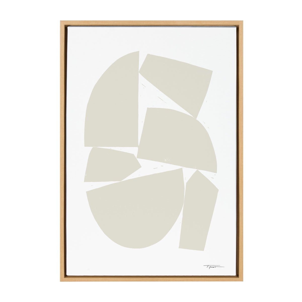 Sylvie Constructed I Neutral Framed Canvas by Statement Goods