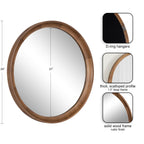 Hatherleigh Round Wood Wall Mirror