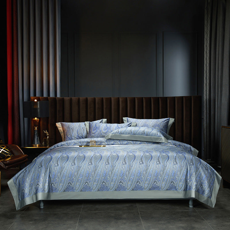 CasaFoyer 140TC Cotton Satin Digital Printed Four-piece Bedding Set