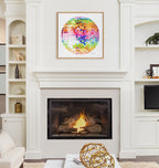Sylvie Rainbow Disco Ball Framed Canvas by Cat Coquillette