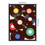Sylvie Retro Vinyl Framed Canvas by Honey Island Studio