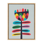 Sylvie Mid Century Modern Wildflower Framed Canvas by Rachel Lee of My Dream Wall