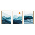 Sylvie Blue Mountain Range Framed Canvas Set by Amy Lighthall