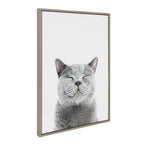 Sylvie Smiling Cat Framed Canvas by Amy Peterson Art Studio