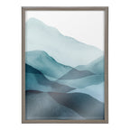 Blake Blue Mountain Range Framed Printed Glass by Amy Lighthall