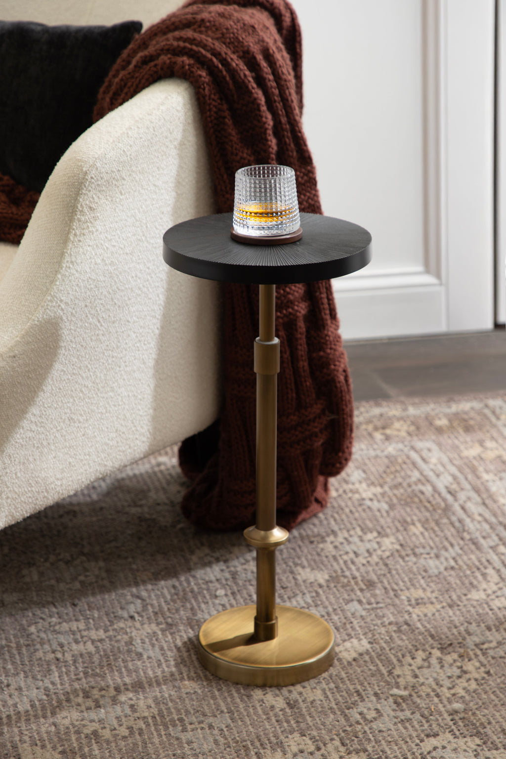 Engles Adjustable Embossed Metal Table and Plant Stand