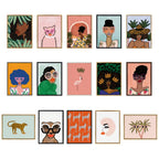 Sylvie Fashion Girl Framed Canvas Set by Kendra Dandy of Bouffants and Broken Hearts