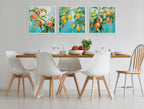 Sylvie Beaded Lemon Tree Framed Canvas by The Creative Bunch Studio