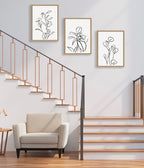 Sylvie Botanical Sketch Print No 3 Framed Canvas by The Creative Bunch Studio