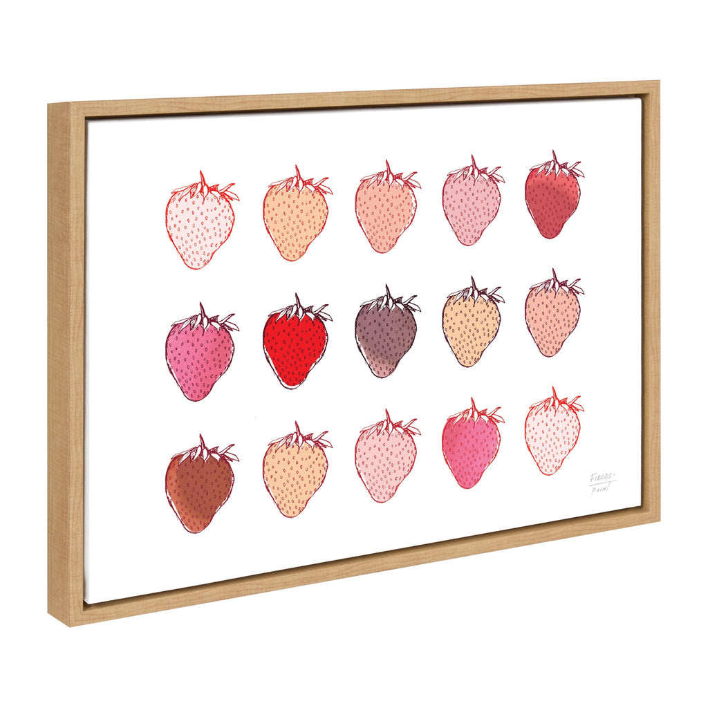 Sylvie Strawberry Fields Print Framed Canvas by Statement Goods