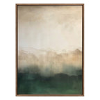 Sylvie Green Mountain Abstract II Framed Canvas by Amy Lighthall