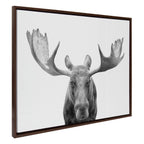 Sylvie Moose Black and White Framed Canvas by Amy Peterson Art Studio