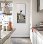 Sylvie Maine Lighthouse Framed Canvas by Patricia Hasz