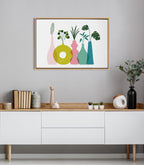 Sylvie Plant Play Framed Canvas by Duchess Plum