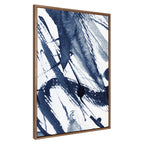 Sylvie Indigo Watercolor Framed Canvas by Amy Peterson Art Studio