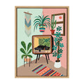 Sylvie TV Cat Bed Framed Canvas by Rachel Lee of My Dream Wall