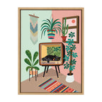Sylvie TV Cat Bed Framed Canvas by Rachel Lee of My Dream Wall