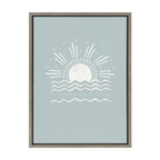 Sylvie Sun Beach Tropical Surf Framed Canvas by The Creative Bunch Studio
