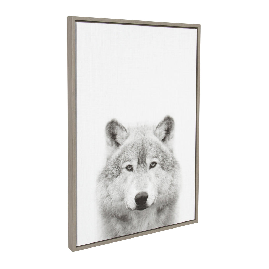 Sylvie Wolf Framed Canvas by Simon Te Tai