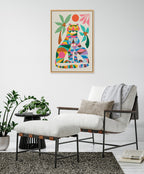 Sylvie MCM Tiger Love Framed Canvas by Rachel Lee