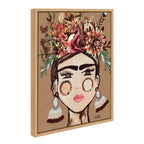 Sylvie Warm Frida Framed Canvas by Inkheart Designs