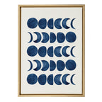 Sylvie Moon Phases Framed Canvas by Teju Reval of SnazzyHues