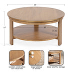 Foxford Round Wood Coffee Table