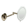ALFI brandBM9WLED-BNrushed Nickel Wall Mount Round 9'' 5x Magnifying Cosmetic Mirror with Light
