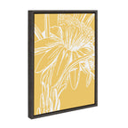 Sylvie Flower in Yellow Framed Canvas by Apricot and Birch