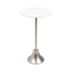 Sanzo Scalloped Marble and Metal Table
