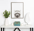 Sylvie Raccoon Framed Canvas by Simon Te Tai