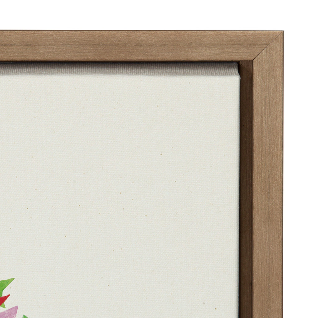 Sylvie Xmas Wreath Happy Holidays Framed Canvas by Shannon Snow