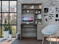Weston Two Writing computer Desk Hutch Two Drawers Six Shelves(D0102H2R0VW)