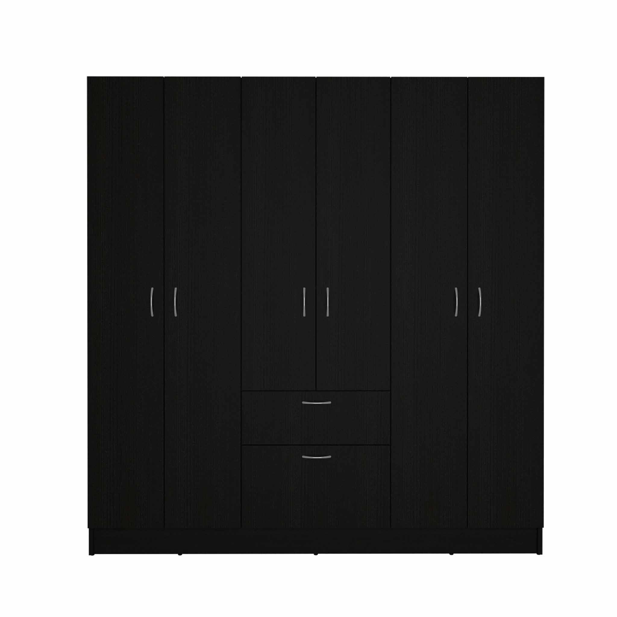 guajira Six Door Armoire Three cabinets  Hidden Drawer Shoes(D0102H2RLWg)