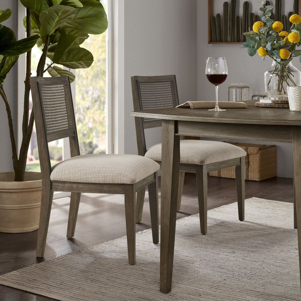 Kelly Armless Dining chair Set of 2(D0102H598KX)