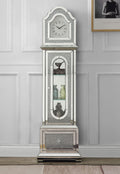 AcME Noralie gRANDFATHER cLOcK WLED Mirrored & Faux Diamonds Ac00347(D0102H59YST)