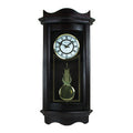 Bedford Clock Collection 25 Inch Chiming Pendulum Wall Clock in Weathered Chocolate Cherry Finish(D0102H5ICSV.)