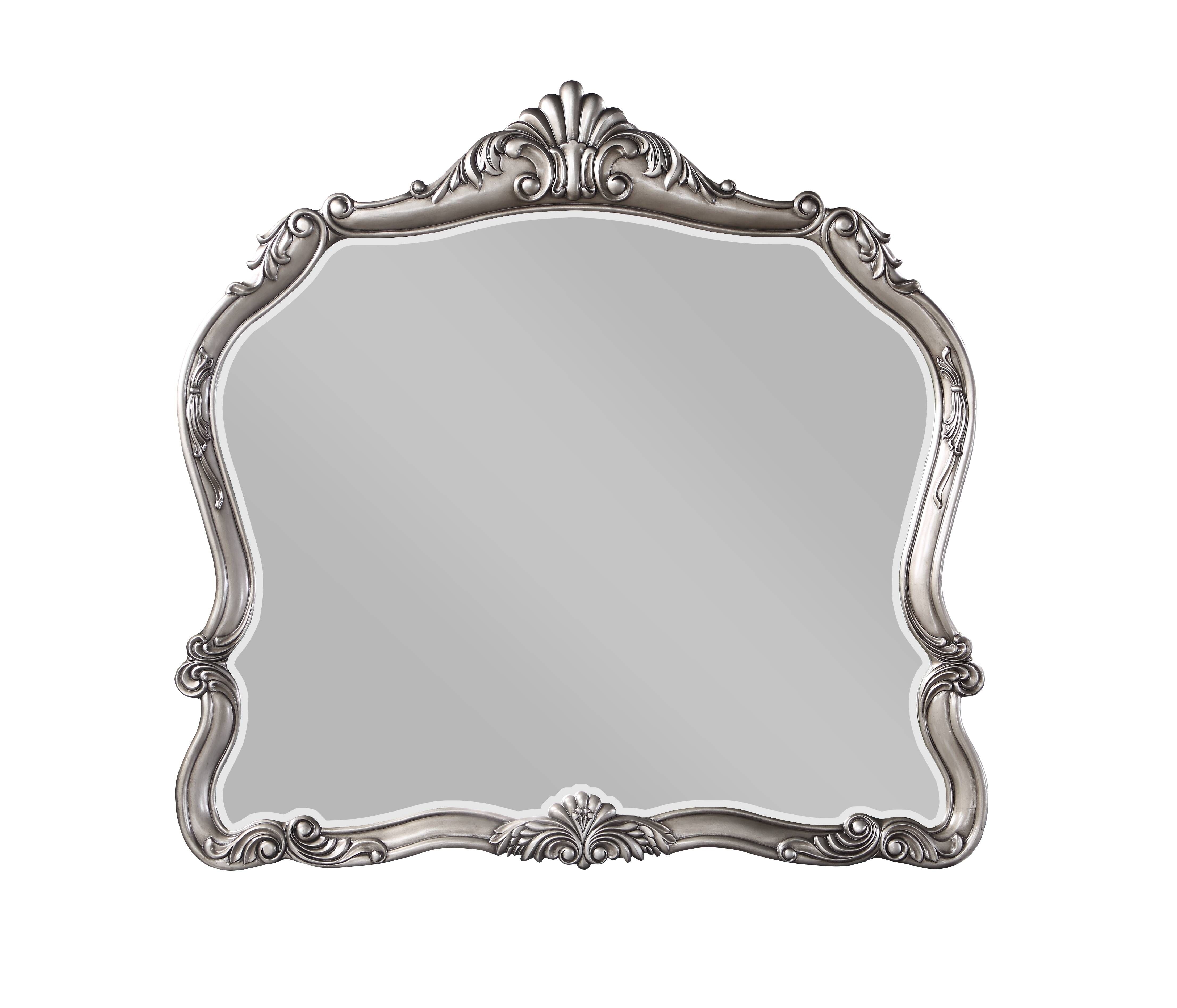 Acme Furniture Ariadne Mirror In Antique Platinum Finish