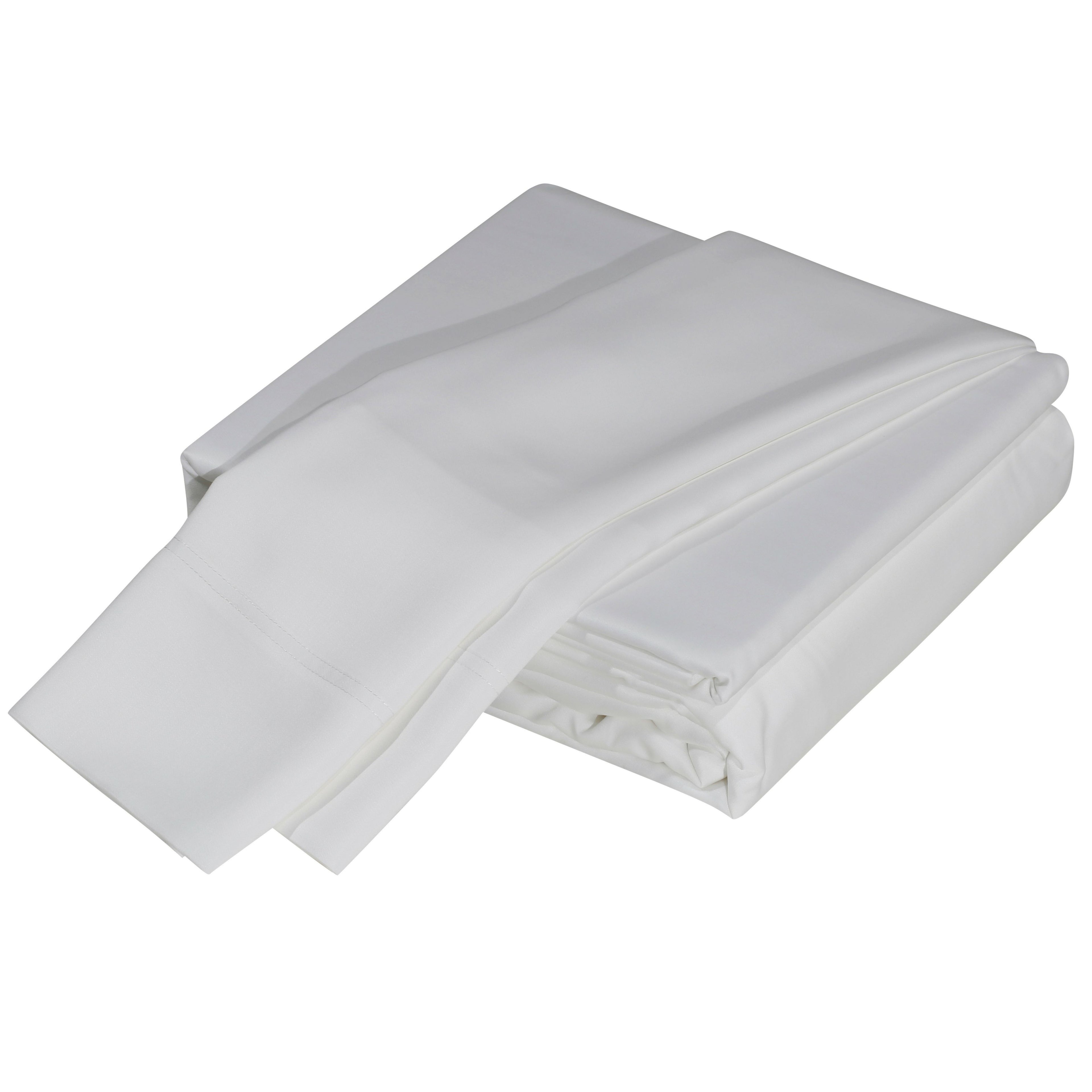 Premium 4-Piece Tencel Lyocell Sheet Set, Silky Soft 100% Tencel, Oeko-Tex Certified, King - Soft White(D0102H5Lkd2)